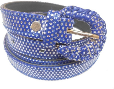 74% OFF on D&D Girls Casual Blue Artificial Leather Belt Blue-10
