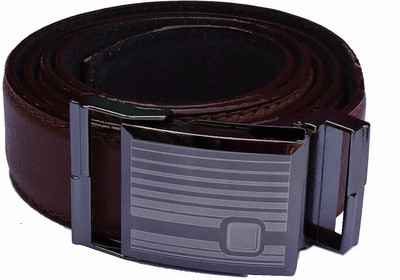MMS Men Semi-formal Brown Synthetic Belt Brown