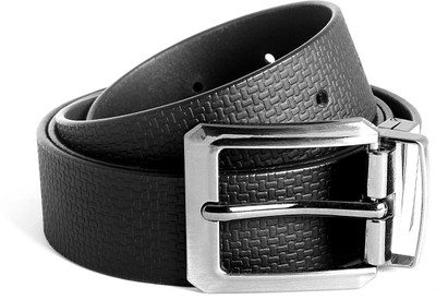 55% OFF on Ligans NY Men Formal Black Genuine Leather Belt Black