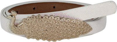 72% OFF on Aadi And Sons Women Party White Artificial Leather Belt White01