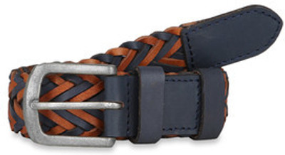 80% OFF on Paradigm Design Lab Men Casual Blue Genuine Leather Belt Blue, Tan