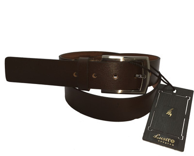 31% OFF on Lustre International Men Formal Brown Genuine Leather Belt Brown