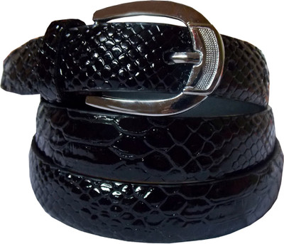 Honeybadger Women Casual Black Genuine Leather Belt BLACK-01 Honeybadger Women Casual Black Genuine Leather Belt BLACK-01