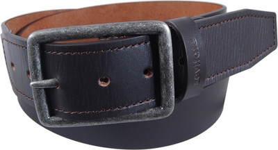 27% OFF on Levitate Men Casual Brown Metal, Genuine Leather Belt Brown