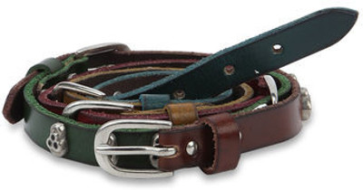 50% OFF on Paradigm Design Lab Men Casual Multicolor Genuine Leather Belt Green