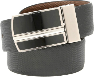 40% OFF on Syndec Men Formal Black, Brown Genuine Leather Reversible Belt Black-01
