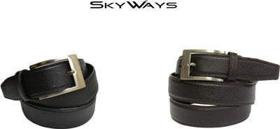 65% OFF on SkyWays Men Formal, Casual Black, Brown Genuine Leather Belt Black-01 65% OFF on SkyWays Men Formal, Casual Black, Brown Genuine Leather Belt Black-01