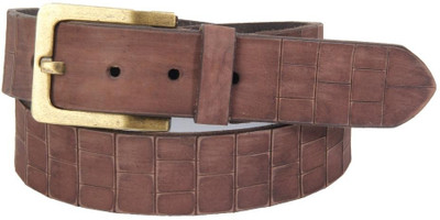 75% OFF on Buckle Up Men Casual Brown Genuine Leather Belt Brown