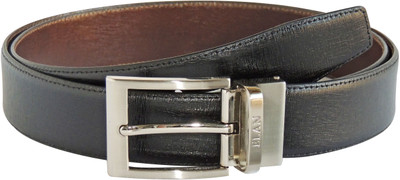10% OFF on Elan Men Formal Black, Tan Genuine Leather Reversible Belt Black, Tan