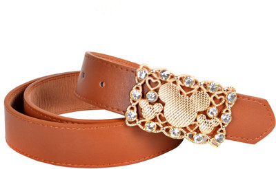 60% OFF on Vivaa Women Casual Tan Artificial Leather Belt Rust