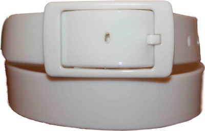 Authority Men, Women Casual White Plastic Belt White Authority Men, Women Casual White Plastic Belt White