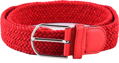75% OFF on Buckle Up Women Casual Red Canvas Belt Red