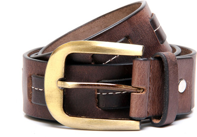 46% OFF on Ligans NY Men Casual, Evening, Party Brown Genuine Leather Belt Brown