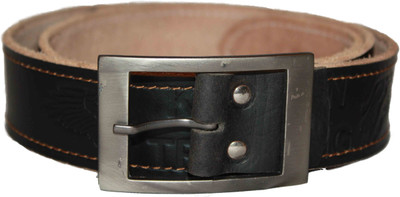 59% OFF on Authority Men Casual Black Genuine Leather Belt Black