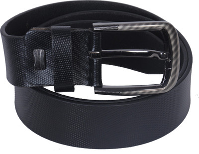 45% OFF on Telesto Men Casual, Formal Black Genuine Leather Belt Black