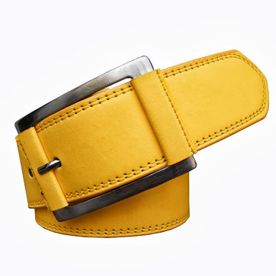 68% OFF on Winsome Deal Men Casual Artificial Leather Belt Yellow
