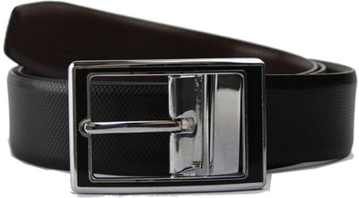 Doc & Mark Men Formal, Casual Brown, Black Genuine Leather Reversible Belt Brown, Black