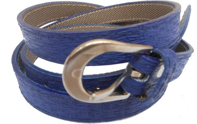 74% OFF on D&D Girls Casual Blue Artificial Leather Belt Blue-10