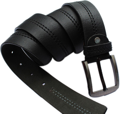 56% OFF on Winsome Deal Men Casual Black Genuine Leather Belt Black