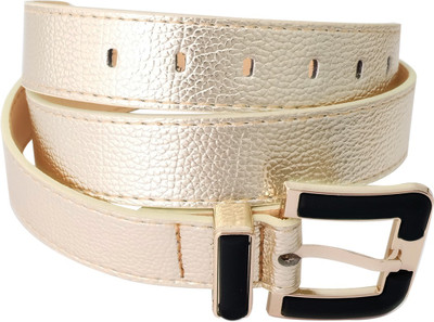 56% OFF on Super Drool Girls Evening, Party Gold Artificial Leather Belt Gold