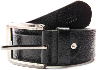 Sting Men Casual Black Genuine Leather Belt Black