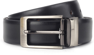 Newhide Men Black, Brown Metal Reversible Belt Black and Brown Newhide Men Black, Brown Metal Reversible Belt Black and Brown