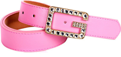 60% OFF on Vivaa Women Casual Pink Artificial Leather Belt Pink