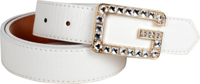60% OFF on Vivaa Women Casual White Artificial Leather Belt White