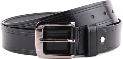 80% OFF on WildHide Men Formal Black Genuine Leather Belt Black