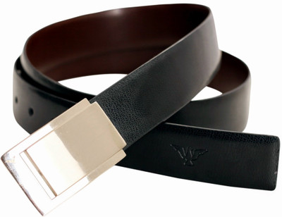 14% OFF on kamillo Men, Women Formal Black Genuine Leather Reversible Belt Black