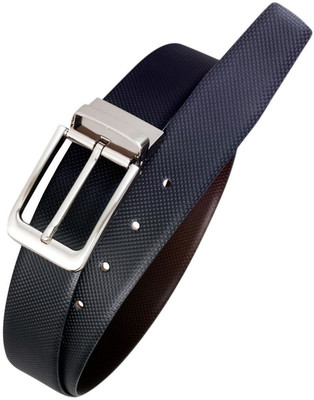 50% OFF on Midas Men Formal Black, Brown Genuine Leather Reversible Belt Black, Brown