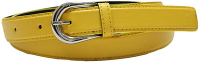 44% OFF on SkyWays Women Formal, Casual Yellow Artificial Leather Belt Yellow-02