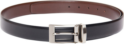 Pacific Gold Men Formal Black Genuine Leather Reversible Belt Black, Brown
