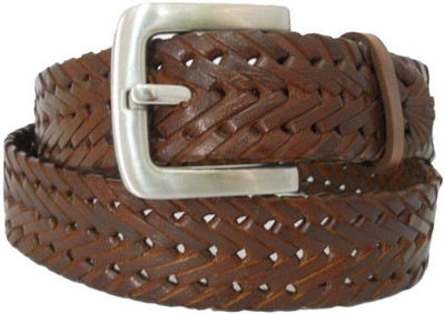 Rabya Men Semi-formal Tan Genuine Leather Belt Tan11