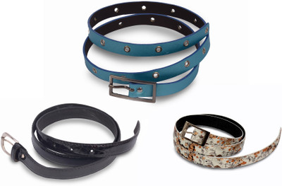 Victoria Secret Women Black, Blue, Brown Artificial Leather Belt Blue, Black, Brown