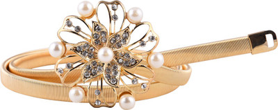 75% OFF on Buckle Up Women Casual Gold Metal Belt Gold