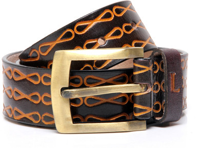 70% OFF on Ligans NY Men Formal, Casual Brown Genuine Leather Belt Brown