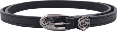 75% OFF on Buckle Up Women Casual Black Artificial Leather Belt Black