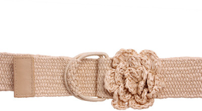 20% OFF on Khoobsurati Women Casual White Fabric Belt Cream