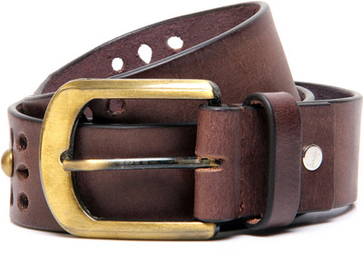 55% OFF on Ligans NY Men Casual, Evening, Party Brown Genuine Leather Belt Brown
