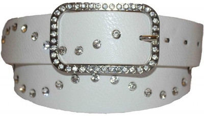 59% OFF on Authority Women Evening/Party White Genuine Leather Belt White