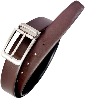 50% OFF on Midas Men Formal Black, Brown Genuine Leather Reversible Belt Black, Brown