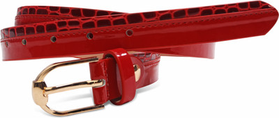 50% OFF on Just Women Women Casual Red Artificial Leather Belt Crimson-45