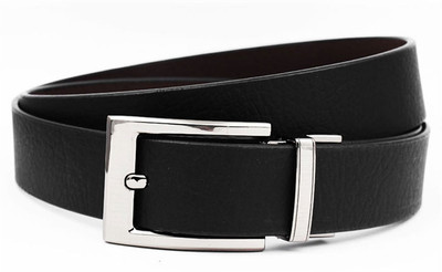 33% OFF on Magiq Men Casual, Formal Black, Brown Genuine Leather Reversible Belt Black, Brown