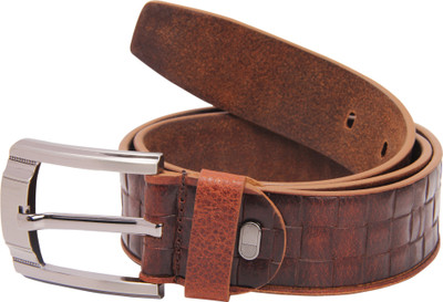 58% OFF on Lustre International Men Formal Brown Genuine Leather Belt Brown-53