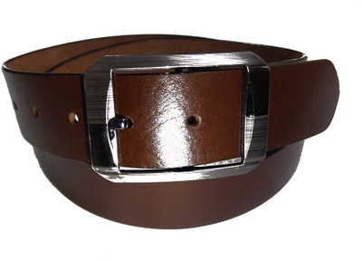 70% OFF on Manshkhino Men Formal Brown Genuine Leather Belt Brown