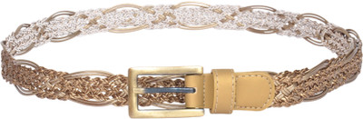 60% OFF on Scarleti Girls Formal Gold Artificial Leather Belt Gold