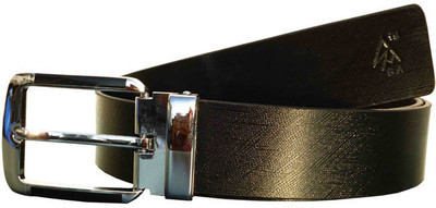 60% OFF on Sondagar Arts Men Formal Black, Brown Genuine Leather Belt Black & Brown