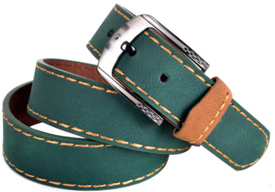 59% OFF on Drakeman Men Casual Green Artificial Leather Belt Green