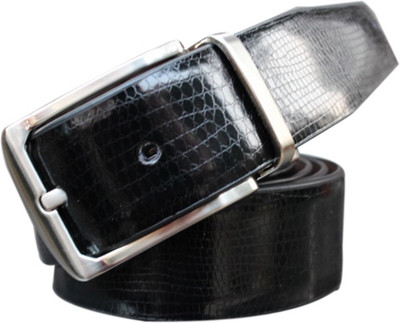 36% OFF on Winsome Deal Men Formal Black Genuine Leather Reversible Belt Black